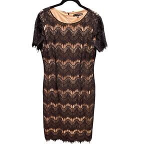 Preston & York Black and Cream Lace Dress Size 6 Cocktail Evening wear
